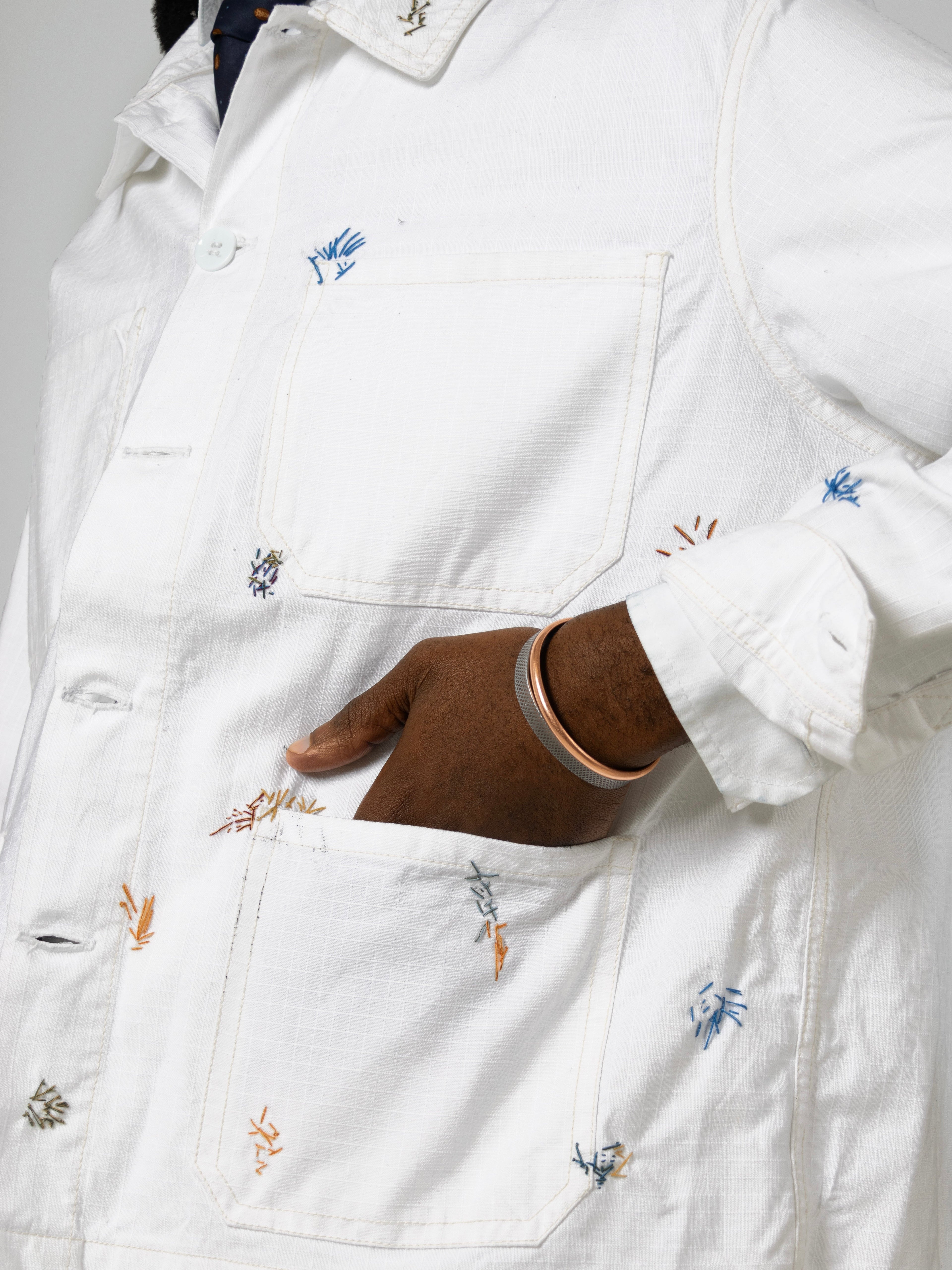 Studio Chore Overshirt - White - Maison Originals