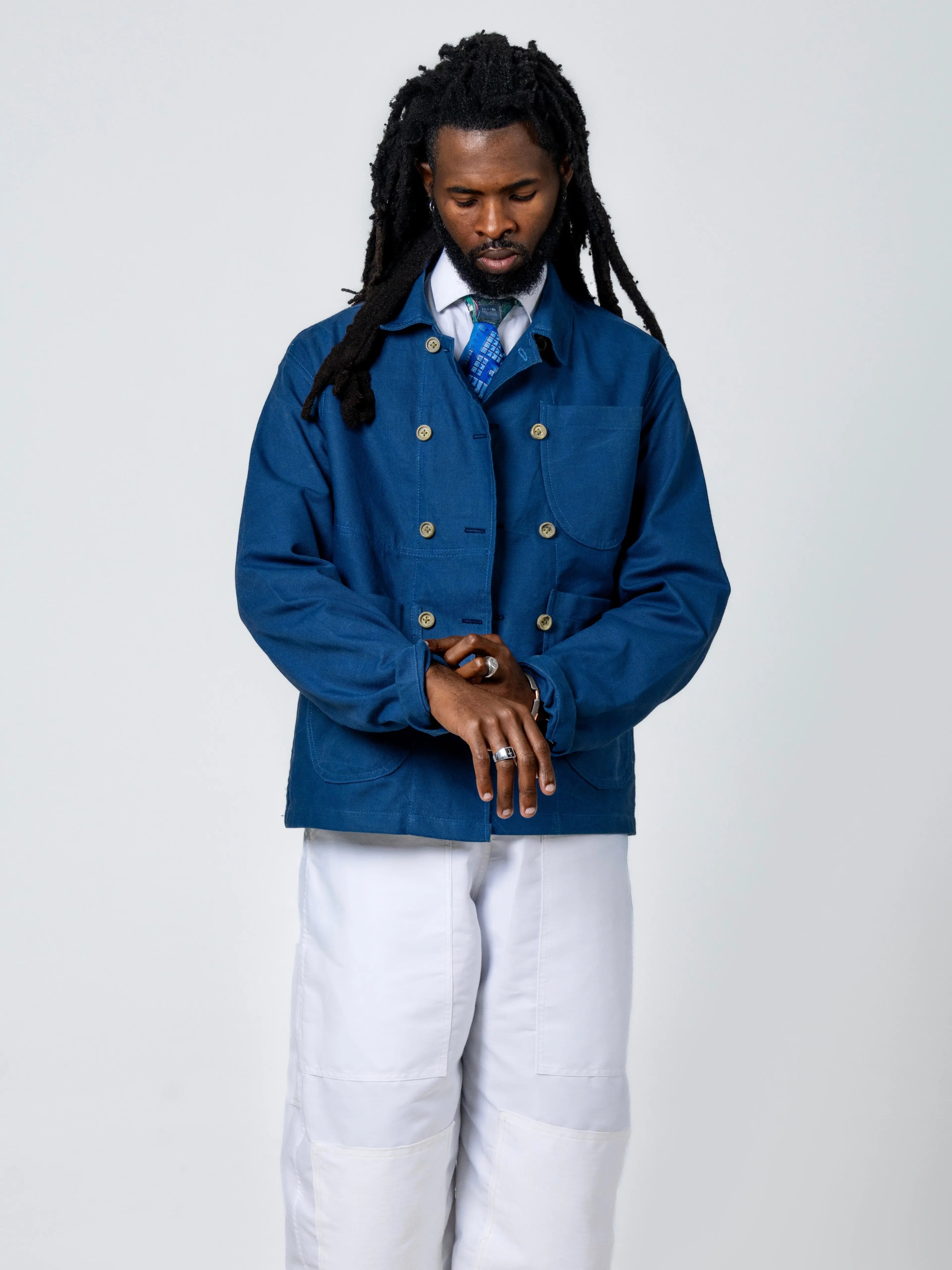 Double-Breasted Chore Jacket - Maison Originals