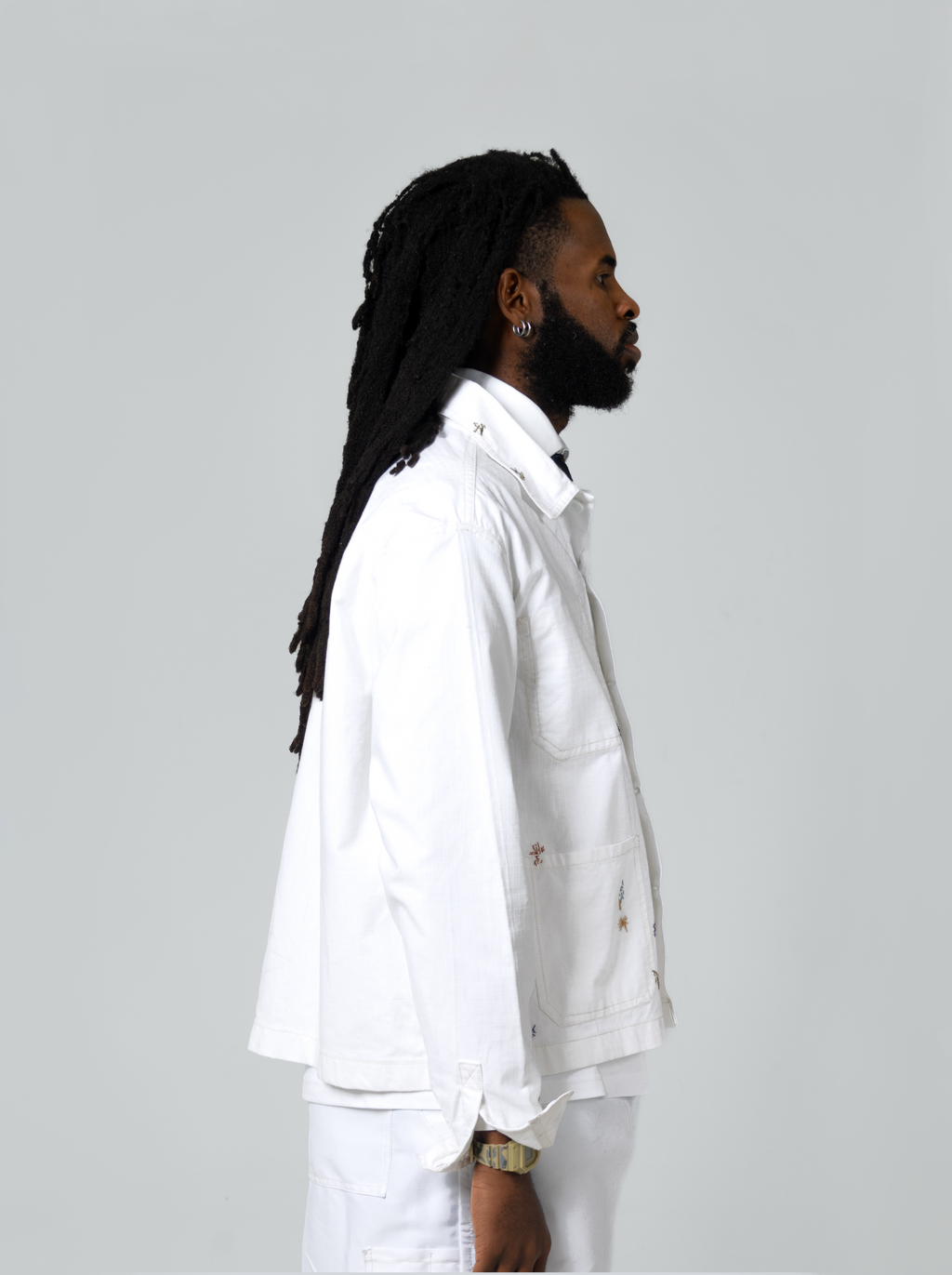 Studio Chore Overshirt - White - Maison Originals