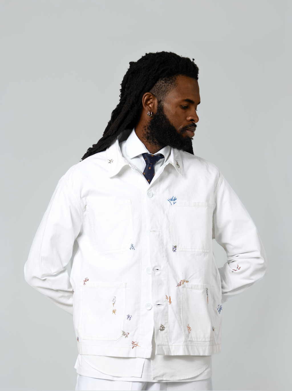 Studio Chore Overshirt - White - Maison Originals