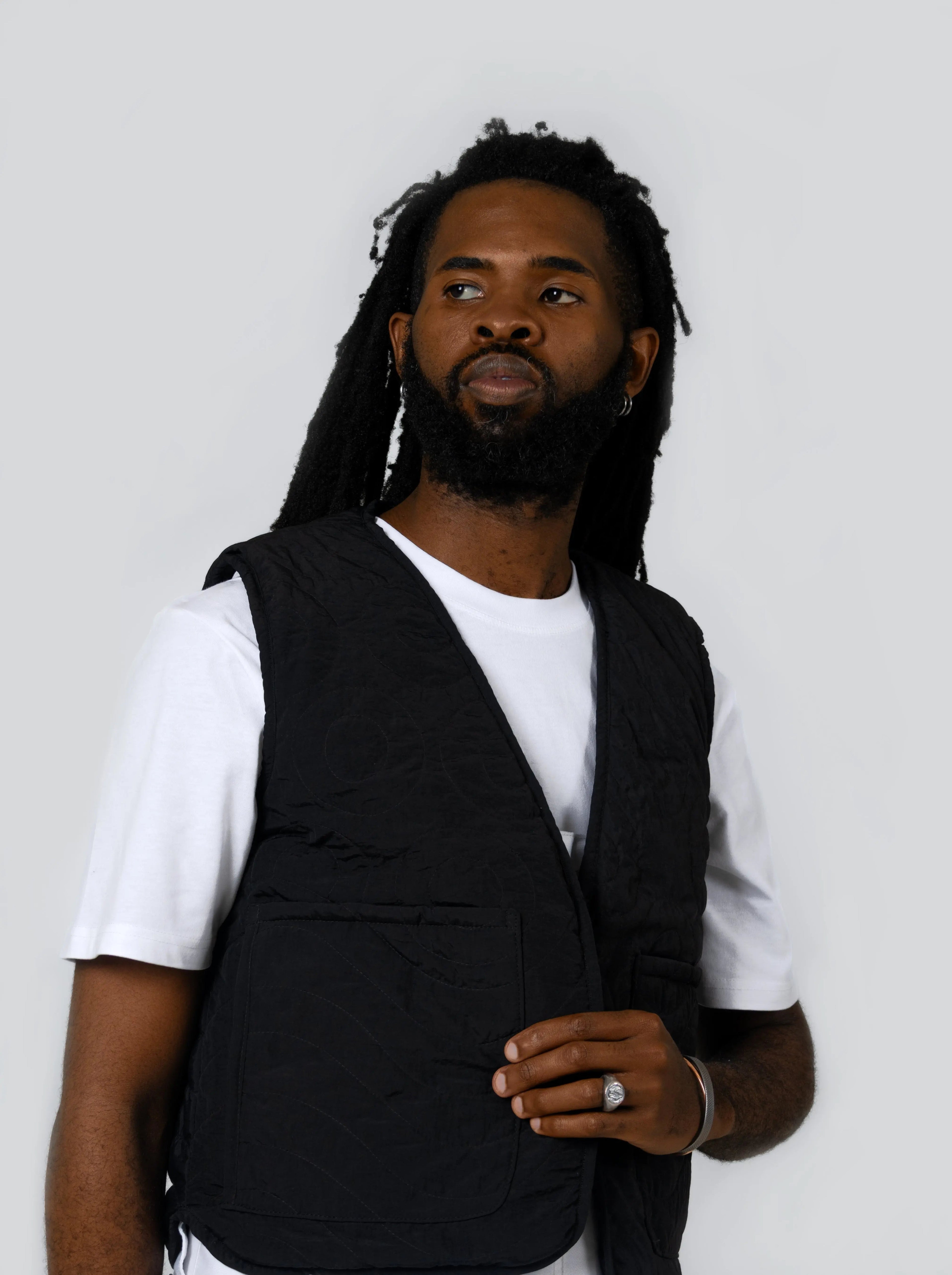 Reversible Quilted Bodywarmer - Black - Maison Originals