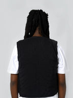 Reversible Quilted Bodywarmer - Black - Maison Originals