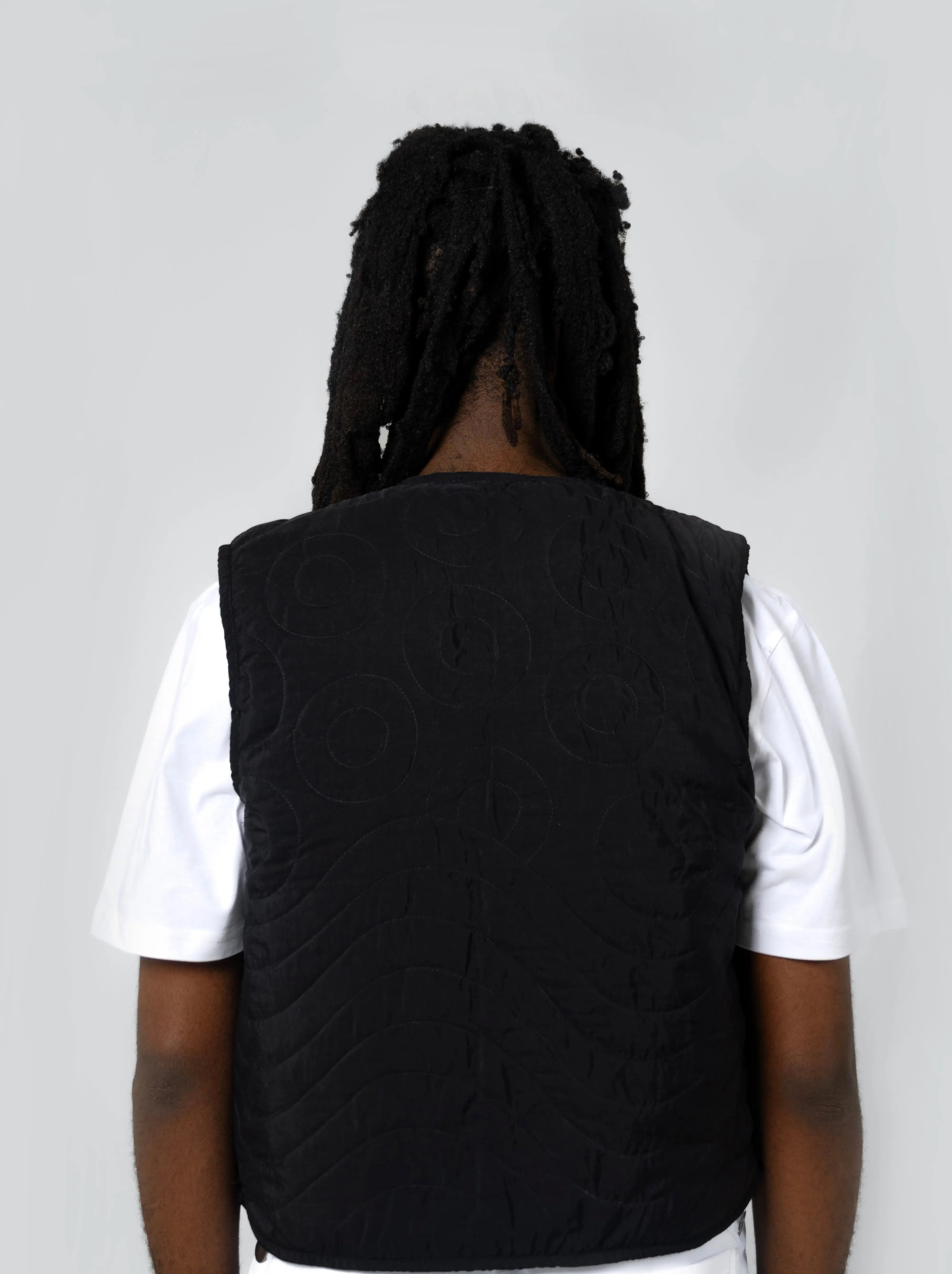 Reversible Quilted Bodywarmer - Black - Maison Originals