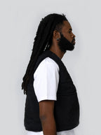 Reversible Quilted Bodywarmer - Black - Maison Originals